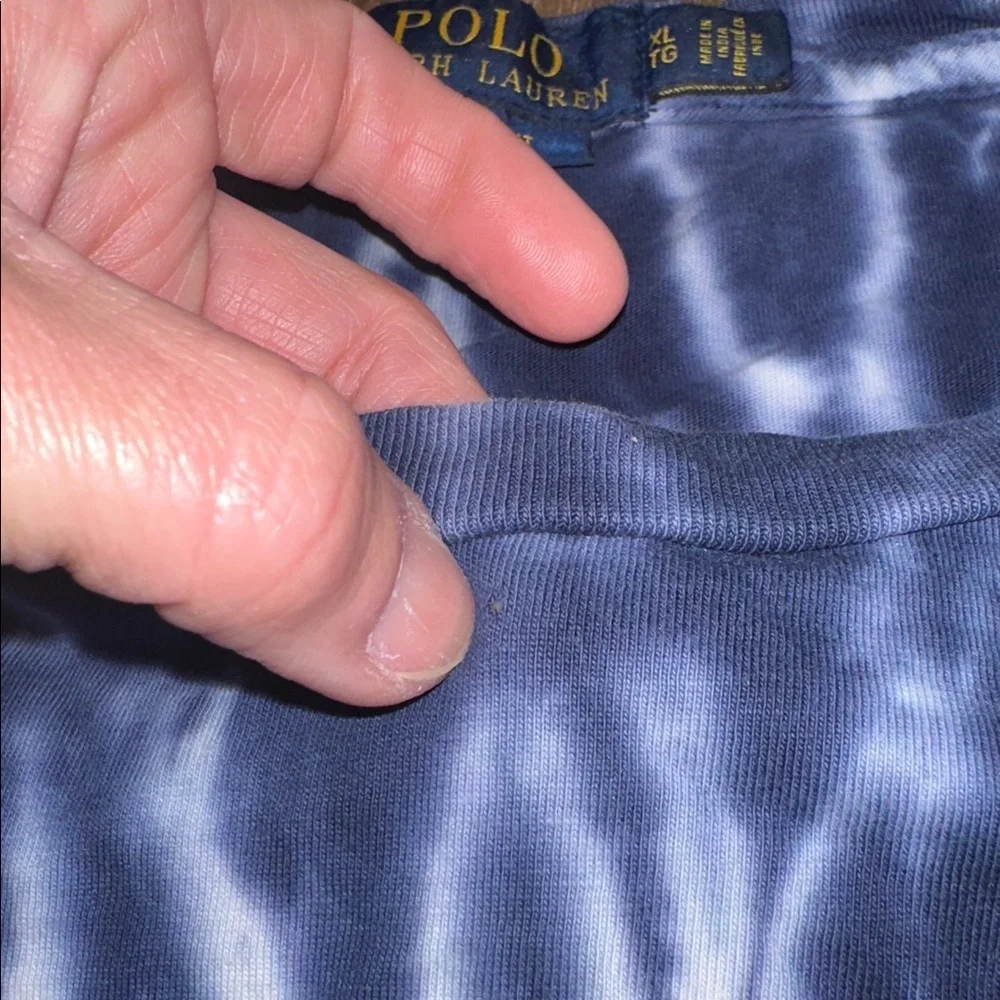 Ralph Lauren Red, White and BlueTie Dye Polo‎ Logo Shirt size XL